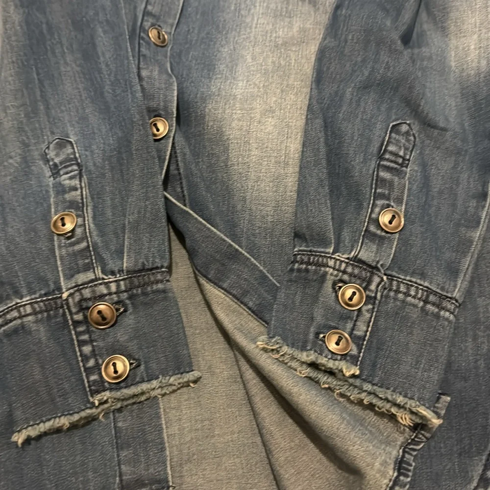 NWT Sandrine Rose x Free People Denim Button Up Top Size Small